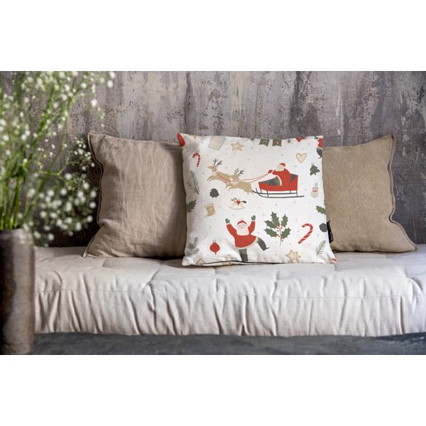 Obliečka na vankúš s vianočným motívom 45x45 cm Happy Santa – Butter Kings-image-1