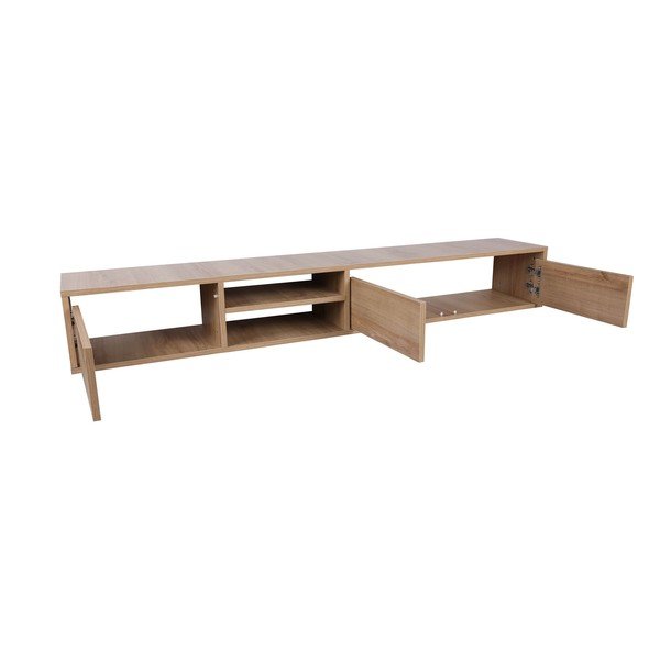 TV stolík v dekore duba v prírodnej farbe 180x30x25 cm Rust – Kalune Design-image-3