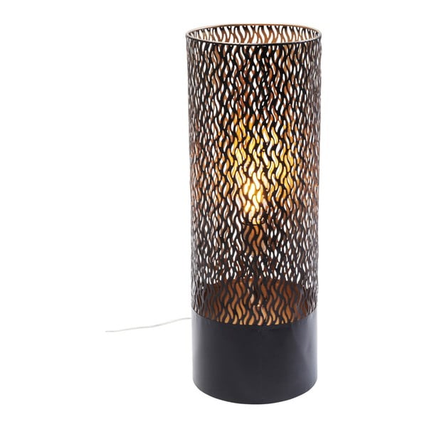 Čierna stojacia lampa Kare Design Flame, výška 65 cm