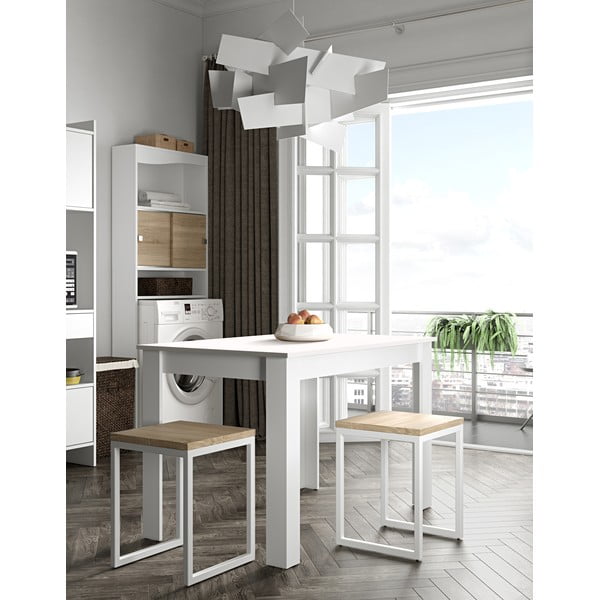 Biely jedálenský stôl 110x70 cm Nice - TemaHome -image-1