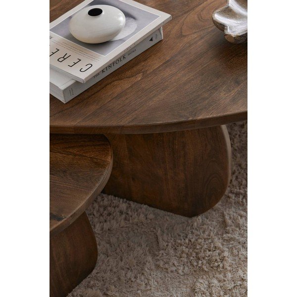 Tmavohnedý konferenčný stolík z mangového dreva Mushroom – Ellos Home-image-2