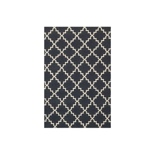 Vlnený koberec Eugenie Dark Grey, 180x120 cm