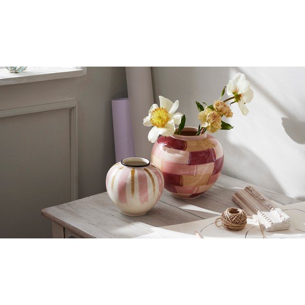 Ružová keramická váza ø 21,5 cm Canvas - Kähler Design-image-3