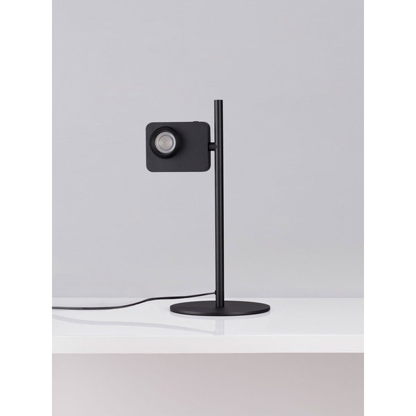 Čierna hliníková LED stolová lampa s ohýbateľnou konštrukciou/so stmievačom (výška  46 cm) Kedros – Nova Luce-image-3