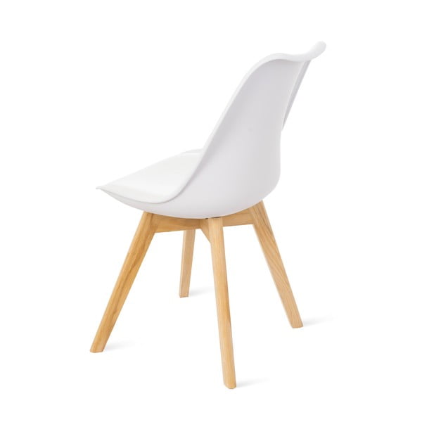 Súprava 2 bielych stoličiek s bukovými nohami Bonami Essentials Retro-image-2