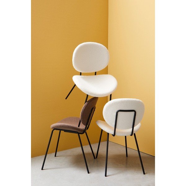 Biela čalúnená jedálenská stolička Maddie – Yes Everyday-image-1