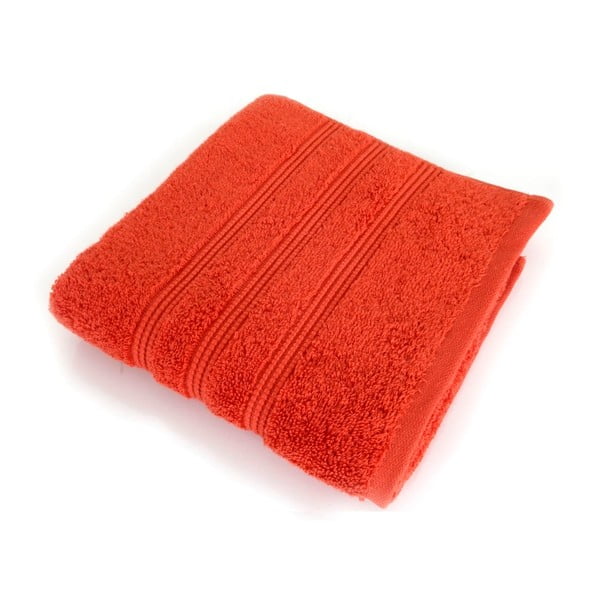Tehlovočervená osuška z česanej bavlny Irya Home Classic, 90 × 150 cm