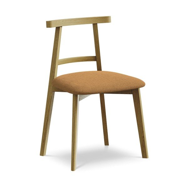 Jedálenská stolička z masívneho dreva v terakotovej farbe Ohelo – Makamii