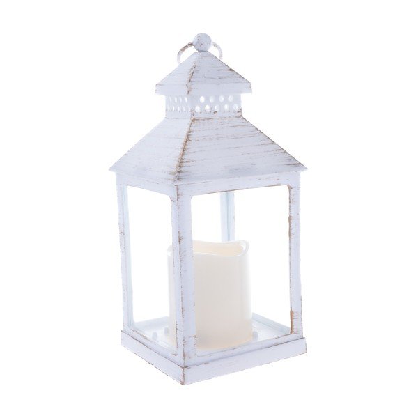 Biely LED lampáš na baterky (výška  20 cm) – Dakls-image-1