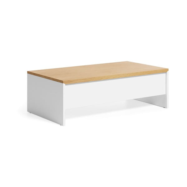 Konferenčný stolík v dekore duba v bielo–prírodnej farbe 60x110 cm Abilen – Kave Home-image-2