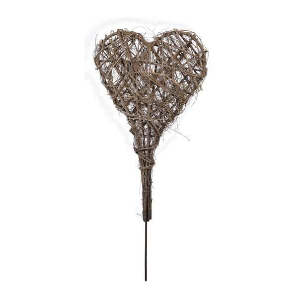 Zapichovacia prútená dekorácia Ego Dekor Heart, výška 43 cm