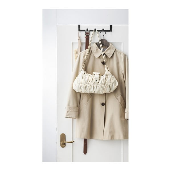 Čierny kovový vešiak na dvere 30 cm Tower – YAMAZAKI-image-2