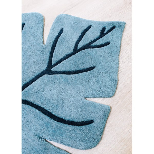 Modrý detský koberec 105x150 cm Monstera Leaf – Lilipinso-image-3