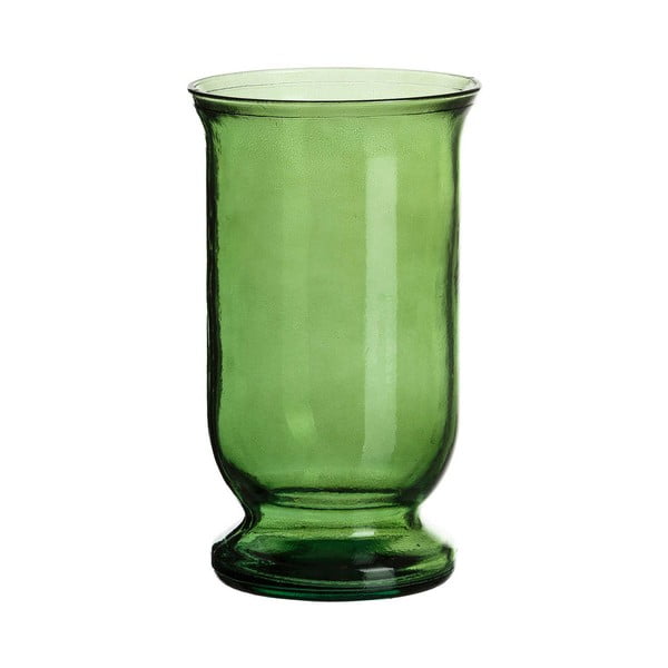 Zelený sklenený svietnik Tropicho,  výška 25 cm