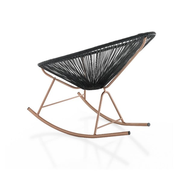 Čierne hojdacie kreslo vhodné do exteriéru Tomasucci Numana-image-2