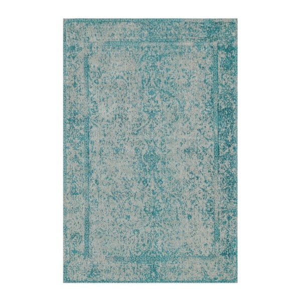Modrozelený vlnený koberec Canada, 160x230cm