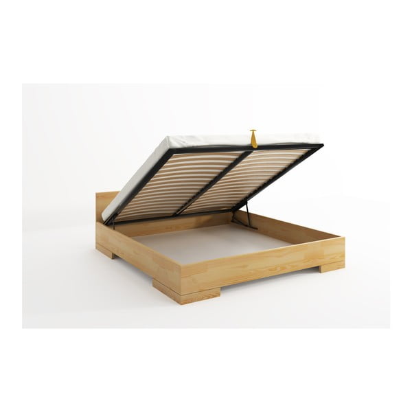 Dvojlôžková posteľ z borovicového dreva s úložným priestorom SKANDICA Spectrum, 160 × 200 cm-image-4