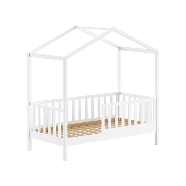 Biela detská posteľ z borovicového dreva 70x140 cm DALLAS – Vipack