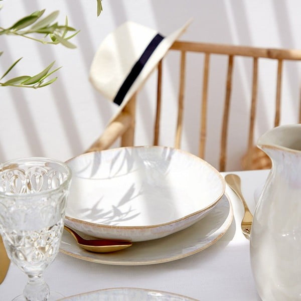 Biely kameninový tanier Costa Nova Brisa, ⌀ 26,5 cm-image-1