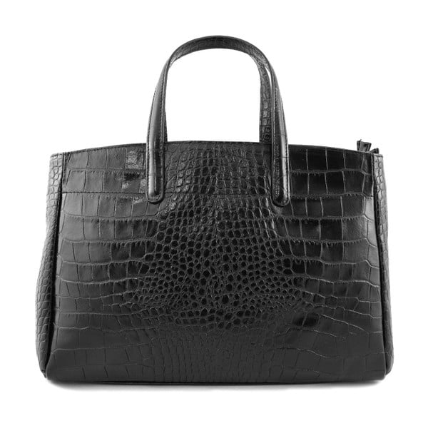 Čierna kožená kabelka Luciano Calboni Milana