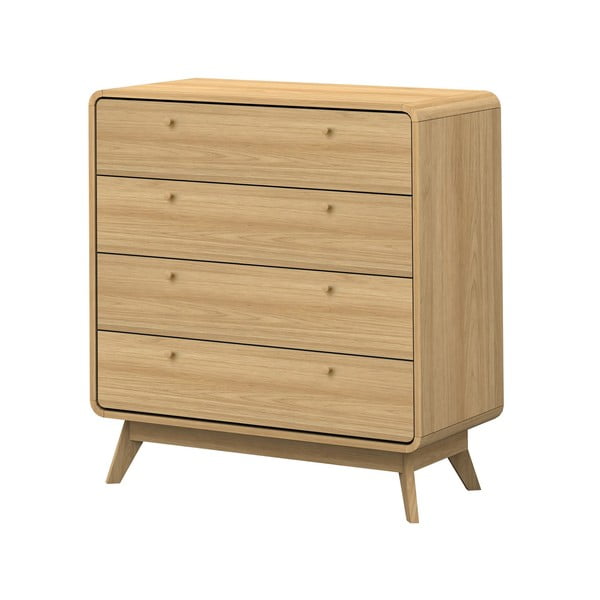 Vysoká komoda v dekore duba v prírodnej farbe 80x88 cm Cassie - Støraa-image-2