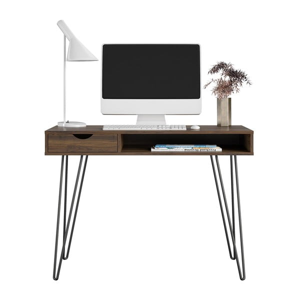 Pracovný stôl v dekore orecha 49x104 cm Concord – Novogratz-image-3