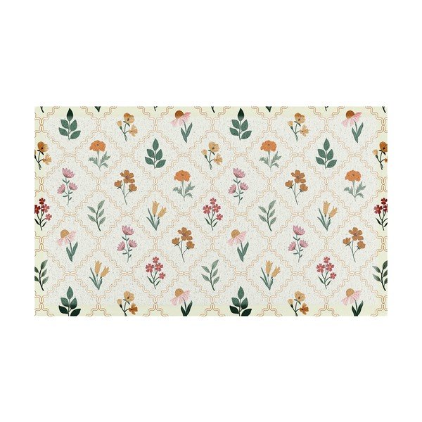 Rohožka z PVC 40x70 cm Vintage Floral Stamp – Artsy Doormats