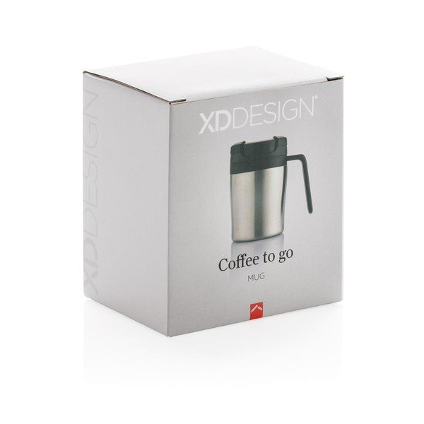 Termohrnček s uškom v striebornej farbe XD Design Coffee to Go, 160 ml-image-3
