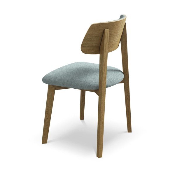 Modrá jedálenská stolička z masívneho dreva Niu – Makamii-image-3