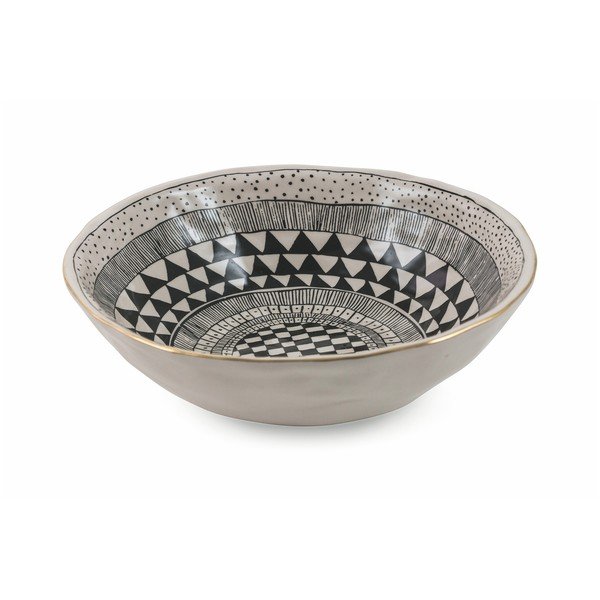 Čierna misa na šalát z kameniny Villa d'Este Masai, priemer 23 cm-image-1