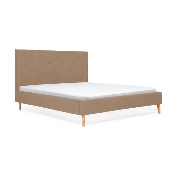Posteľ v ťavej hnedej farbe Vivonita Kent Linen, 200 × 140 cm-image-1