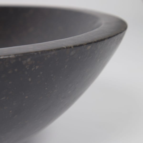 Čierne umývadlo z terrazzo Kave Home Sunday, ø 40 cm-image-2