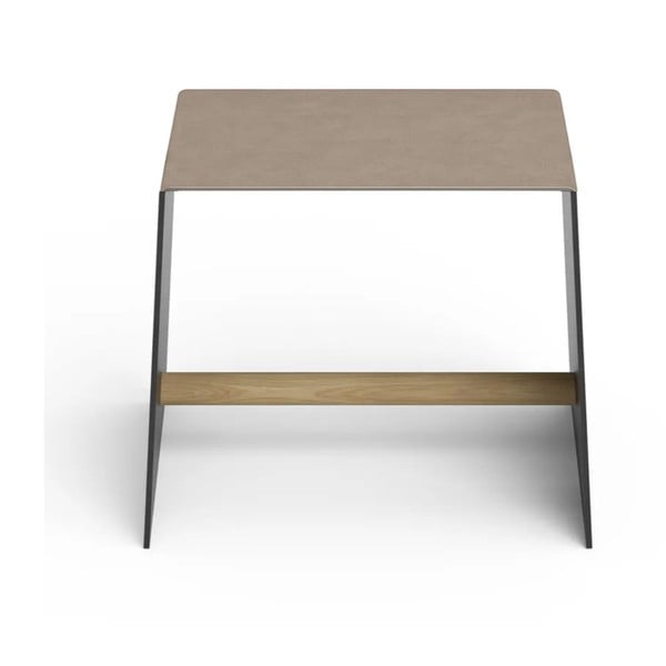 Sivobéžová kovová stolička Bull – LIND DNA