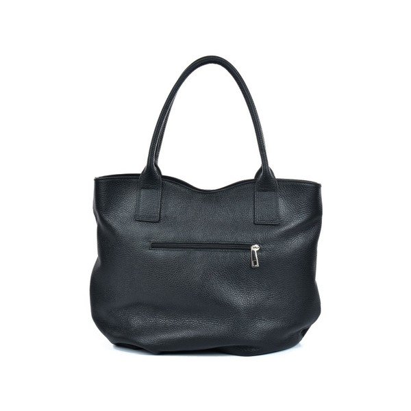 Čierna kožená kabelka Mangotti Bags Adalina-image-3