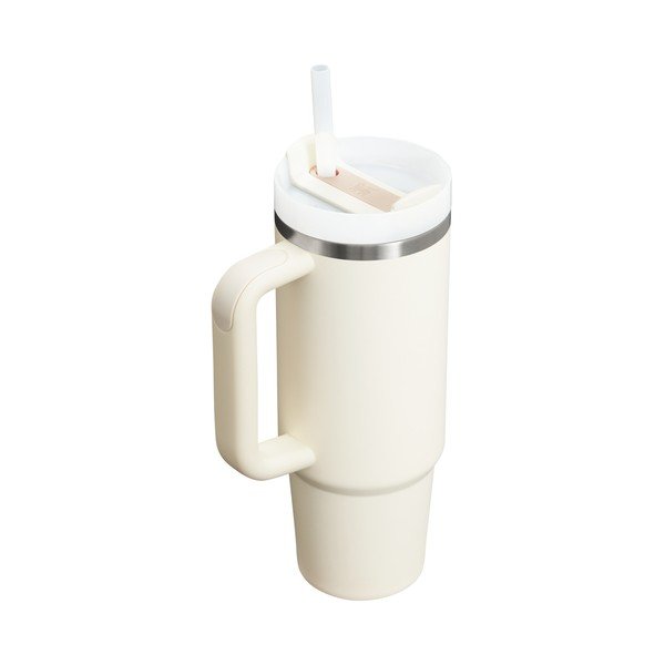 Krémovobiela termoska so slamkou z nehrdzavejúcej ocele 890 ml Quencher H2.O FlowState™ Tumbler Cream 2.0 – Stanley-image-2