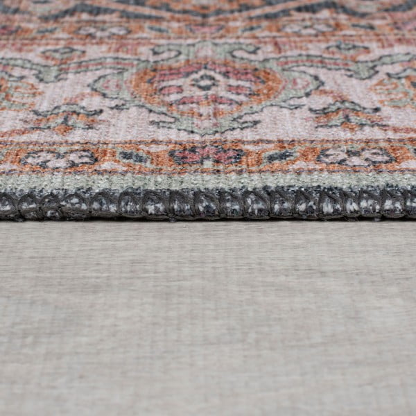 Ružový prateľný behúň 60x230 cm Briony Traditional – Flair Rugs-image-4