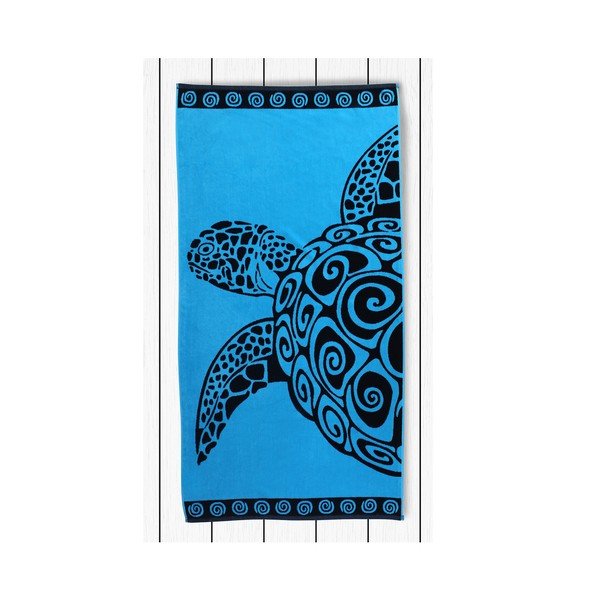 Osuška DecoKing Turquoise Turtle, 90 × 180 cm-image-1