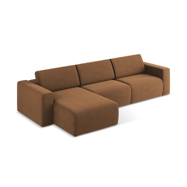 Hnedá modulárna rohová pohovka (ľavý roh) Kalea – Makamii-image-3