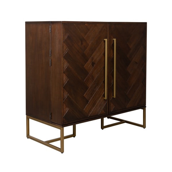 Vinotéka v dekore exotického dreva na 24 fliaš, 100x100 cm Class - Dutchbone-image-2