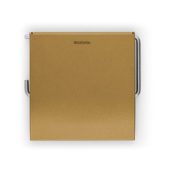 Nástenný oceľový držiak na toaletný papier v zlatej farbe ReNew – Brabantia-image-3
