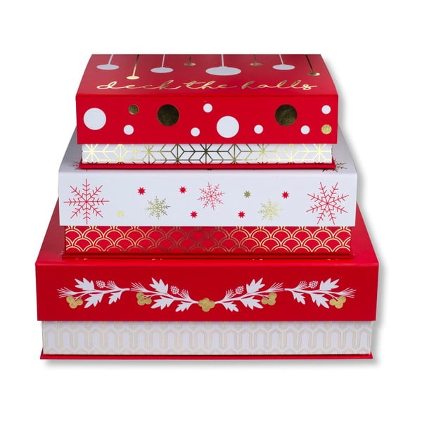 Sada 3 vianočných úložných škatúľ Tri-Coastal Design Snowflake
