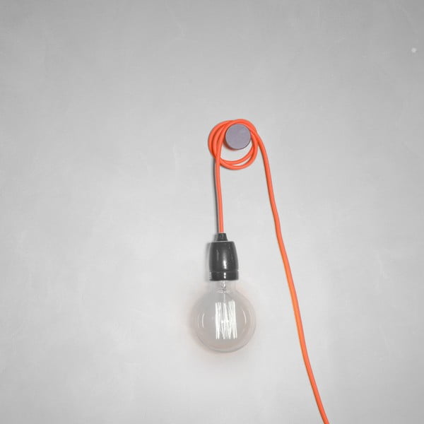 Oranžový textilný kábel s objímkou Filament Style Cable