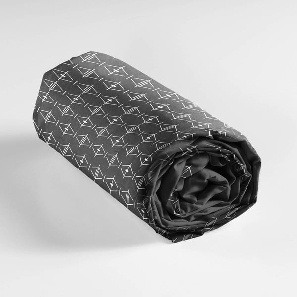 Tmavosivá napínacia bavlnená plachta140x190 cm Aristide – douceur d'intérieur-image-3