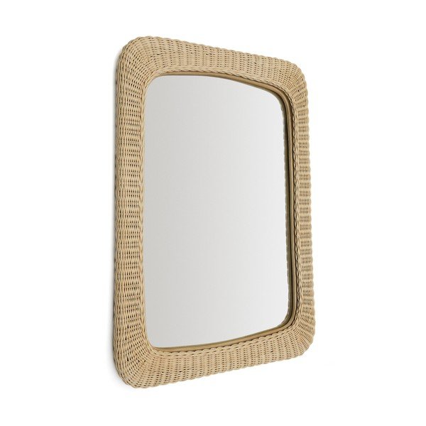 Nástenné zrkadlo s ratanovým rámom 58x79 cm Zilna – Kave Home