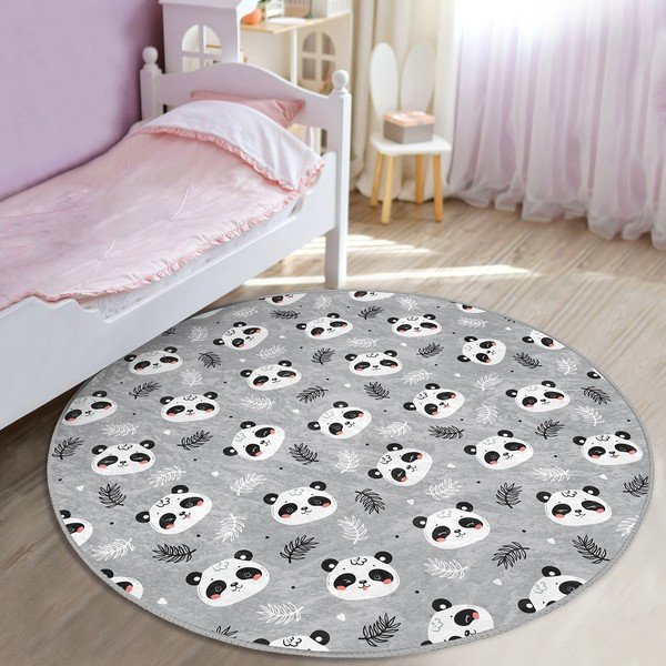 Sivý detský koberec ø 120 cm Comfort – Mila Home-image-3