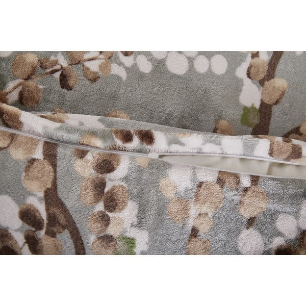 Sivé mikroplyšové obliečky na jednolôžko 140x200 cm Branches – My House-image-3