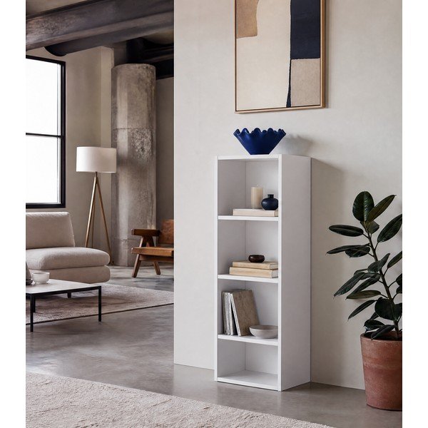 Biela knižnica 30x106x24 cm Cube – Casa Selección-image-3