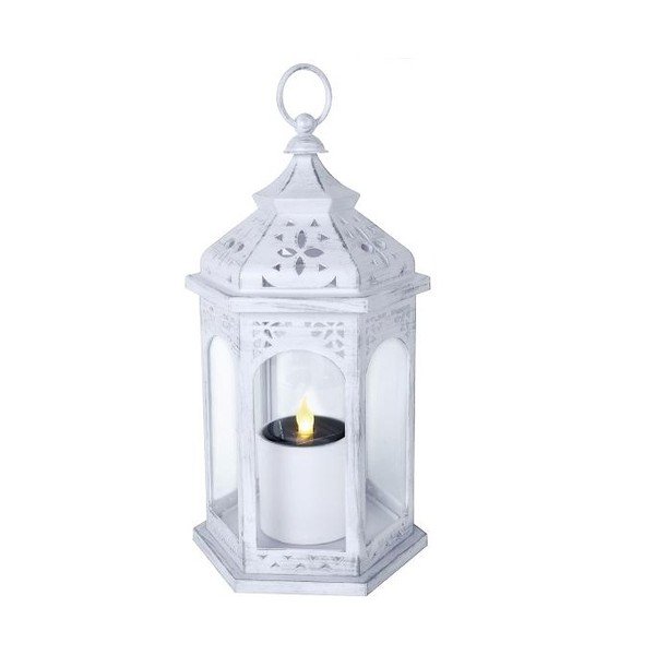 LED lampáš Candle, biely