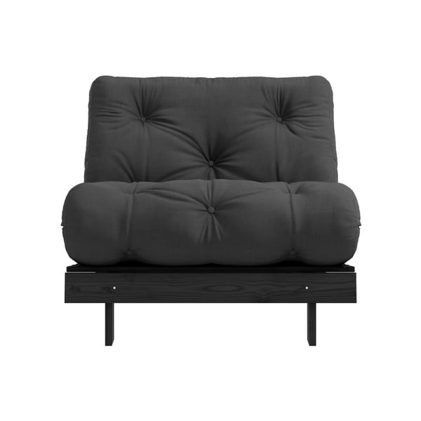 Rozkladacie kreslo s tmavosivým poťahom Karup Design Roots Black/Dark Grey-image-1