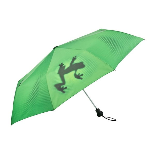 Zelený skladací dáždnik Von Lilienfeld Shadowfrog